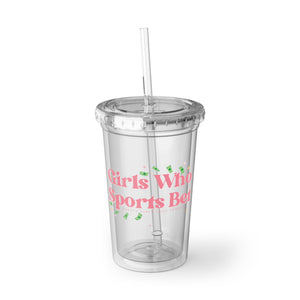 Girls Who Sports Bet Drinking Cup | Sports Fan Drinking Cup | Pretty Girls